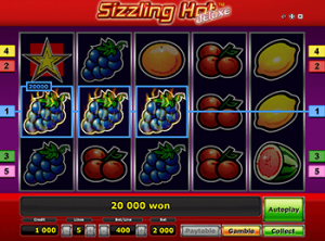 Играть в клубе Вулкан в игровые автомат Sizzling Hot Deluxe онлайн