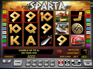 Автомат Sparta - играть на деньги